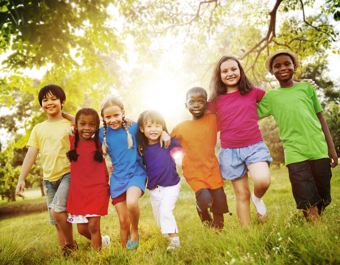 Kids playing in the sun